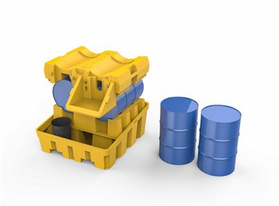 耐久性の高い 4 ドラムバンドルラックシステム