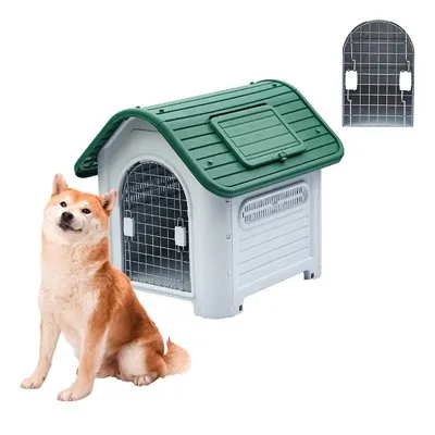 高床式ポータブルプラスチックペット製品屋外動物ケージダブルドア犬小屋プラスチックペットハウス